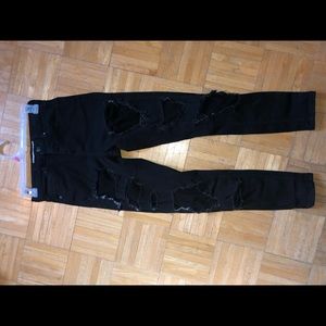 Topshop Jaime black mesh jeans!